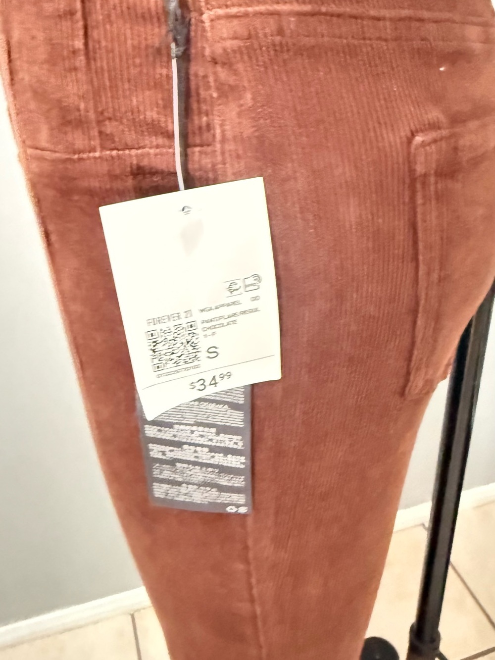 Chocolate Corduroy pants very retro old school style straight leg - Picture 10 of 10